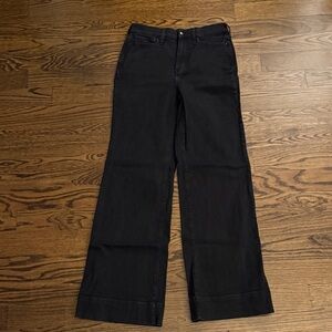 J. Crew Women's Black Wide Leg Flare Jeans